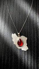 Handmade Necklace with Ruby Stone "Iran"