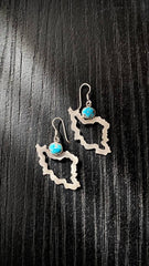 Handmade Earrings with Turquoise Stone "Iran"