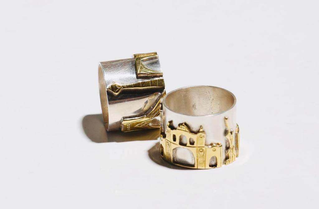 Tehran Handmade Ring Silver and Brass