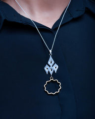 Handmade Silver and Brass Necklace "Hamzisty Collection"