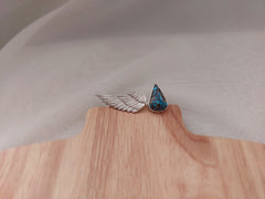 Handmade Silver Ring with Turquoise stone "Angel's wing"