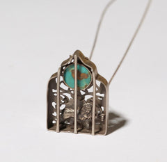 ﻿Originality Handmade Necklace Silver with Neyshaboor Turqoise