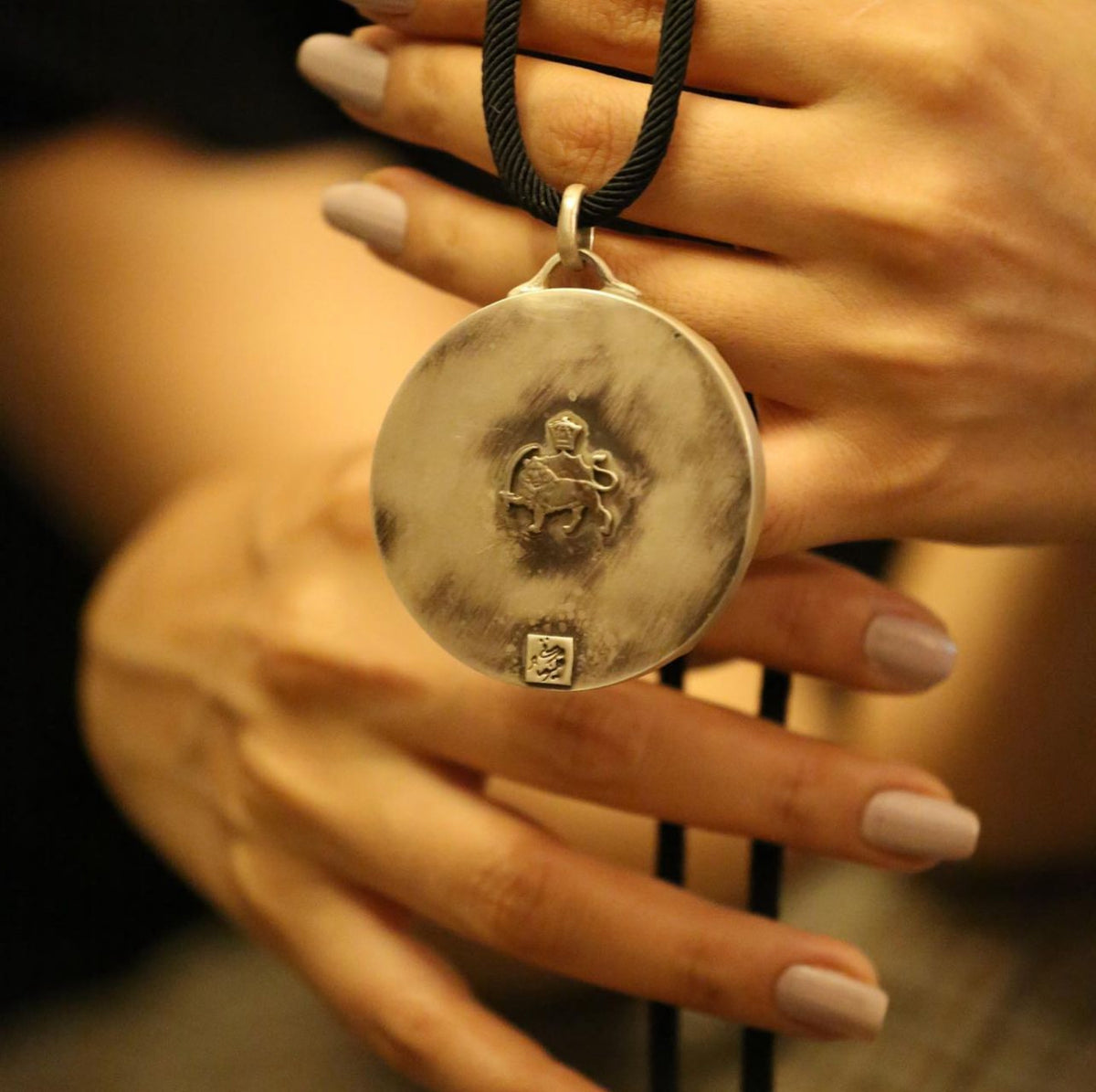 (Woman Life Freedom) Handmade Necklace Silver with Neyshaboor Turqois
