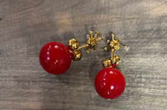 Handmade Red Simorgh Phoenix Earrings