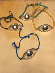 Handmade Silver & Gold Third Eye Bracelet