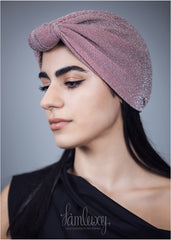 Baby Pink Shimmery Turban