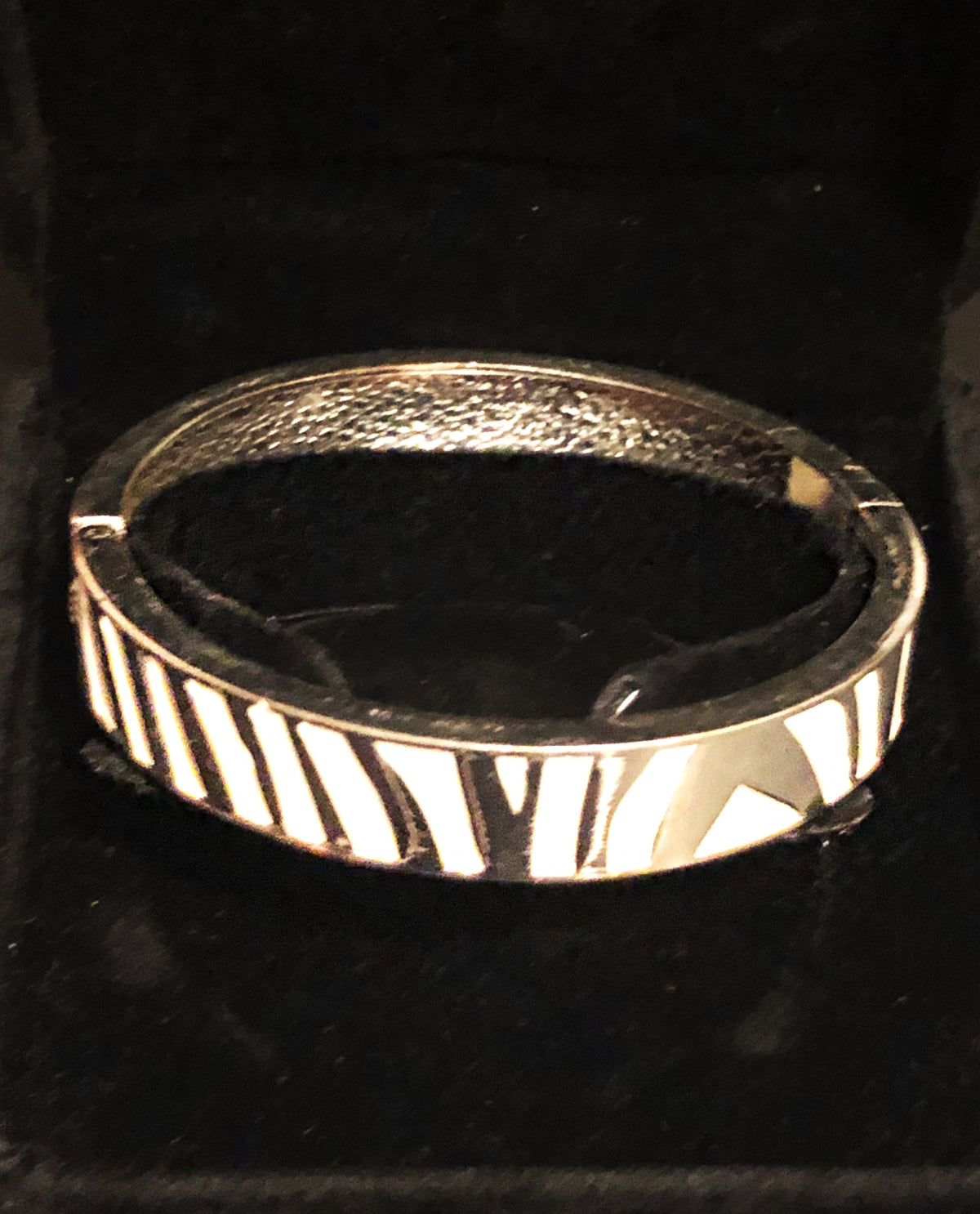 White and Silver Bangle