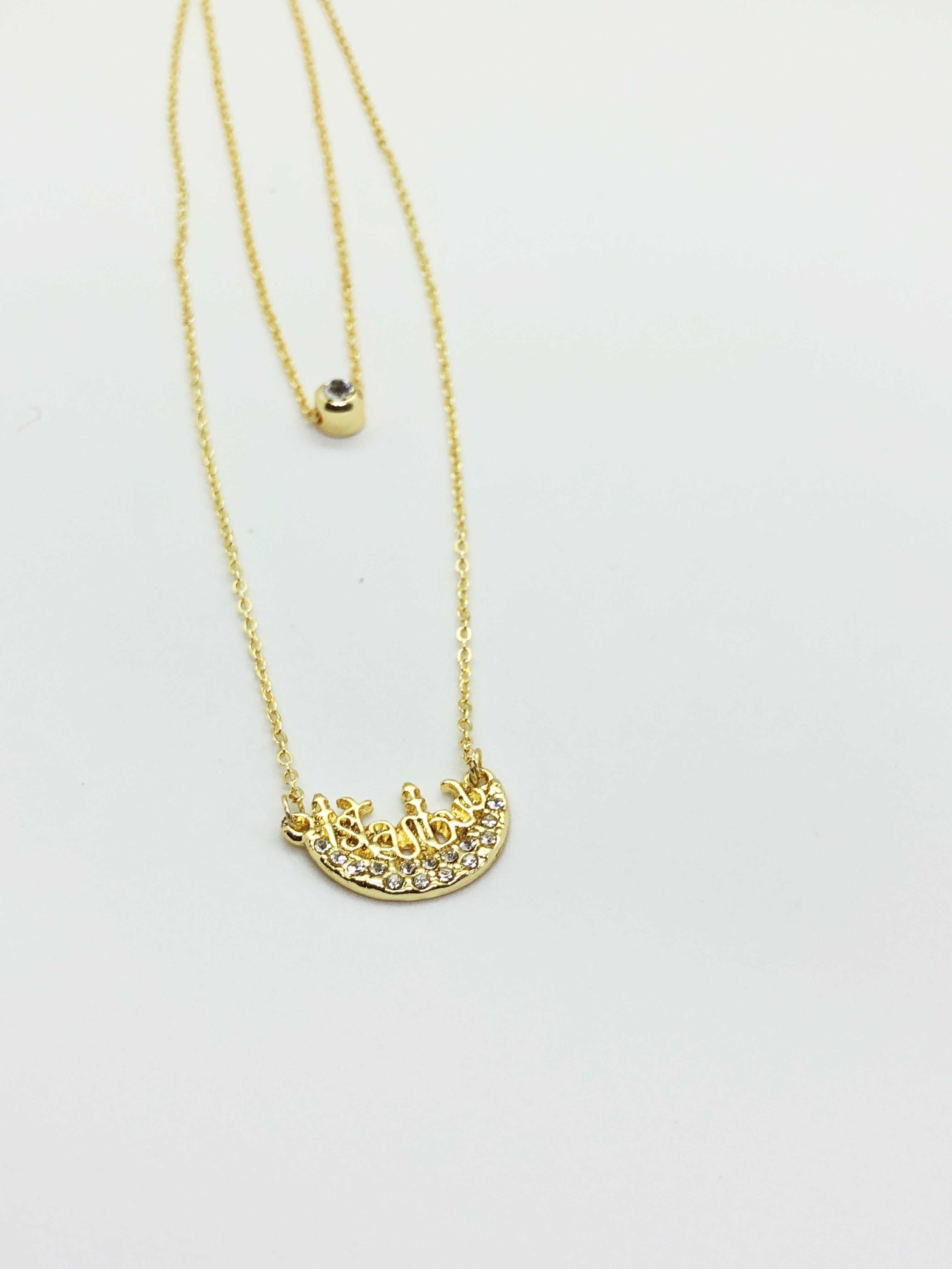 Gold Half Moon Necklace