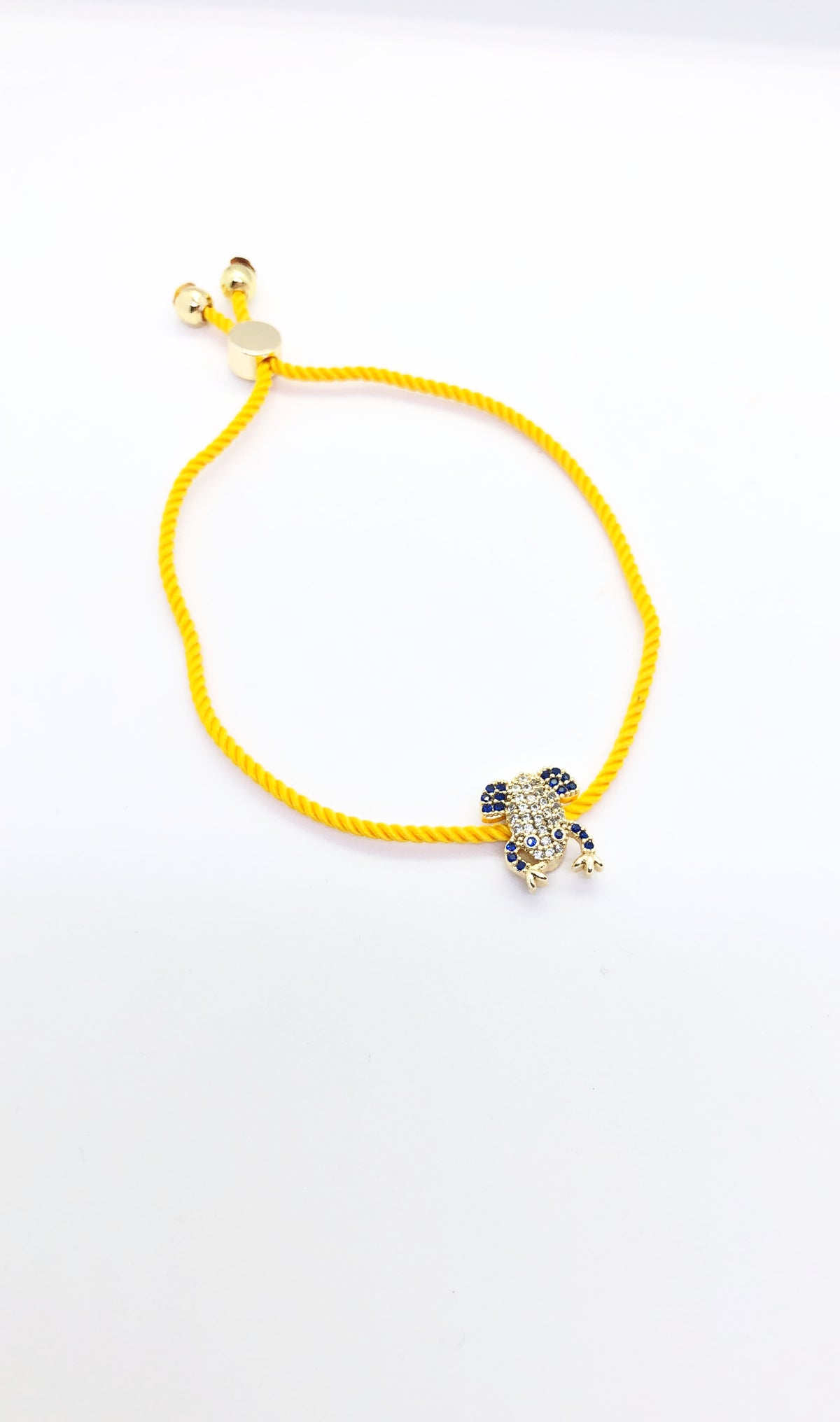 Gold Frog Yellow Band Bracelet