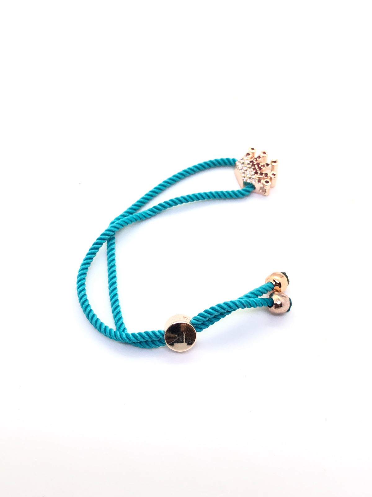 Rose Gold Crown with Light Blue Band Bracelet