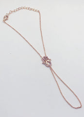 Rose Gold Hand Chain Hamsa Bracelet