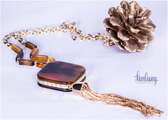 Gold Plated Long Fashion Necklace