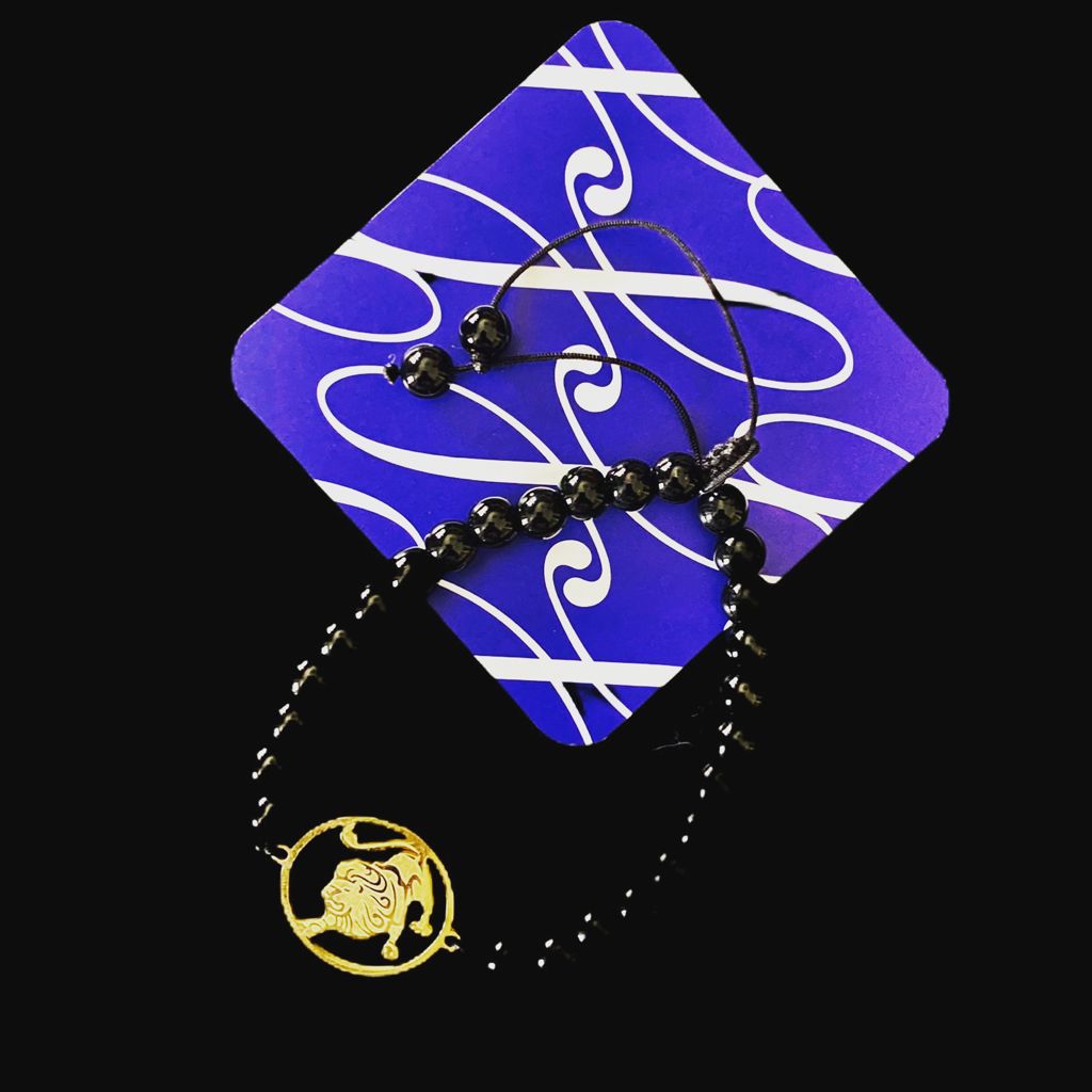 Gold Plated Zodiac Bracelet with onyx stone