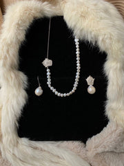 925 Silver Crown set with pearls