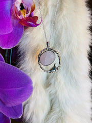 Silver Necklace with quartz stone