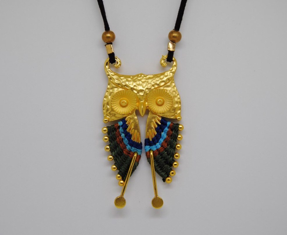 Handmade Owl long necklace