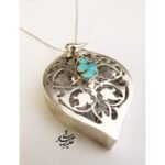 Memorial Handmade Silver Necklace with Neyshaboor Turqoise