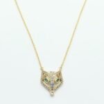 Gold Fox Face Necklace