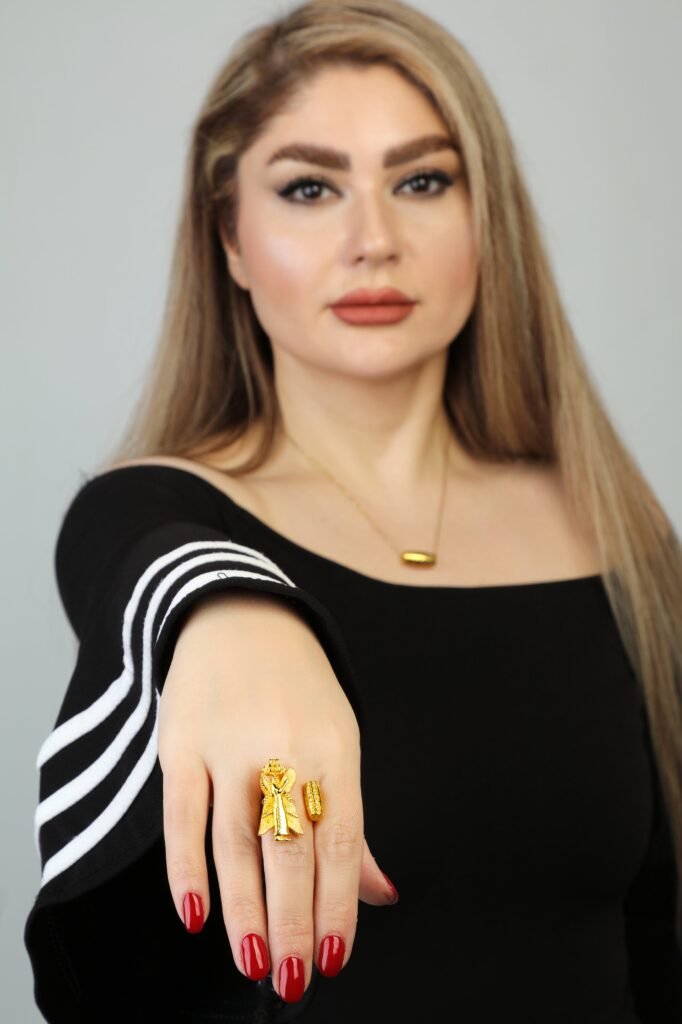Handmade Gold Plated Silver Ring Ancient Persia, Achaemenid Empire