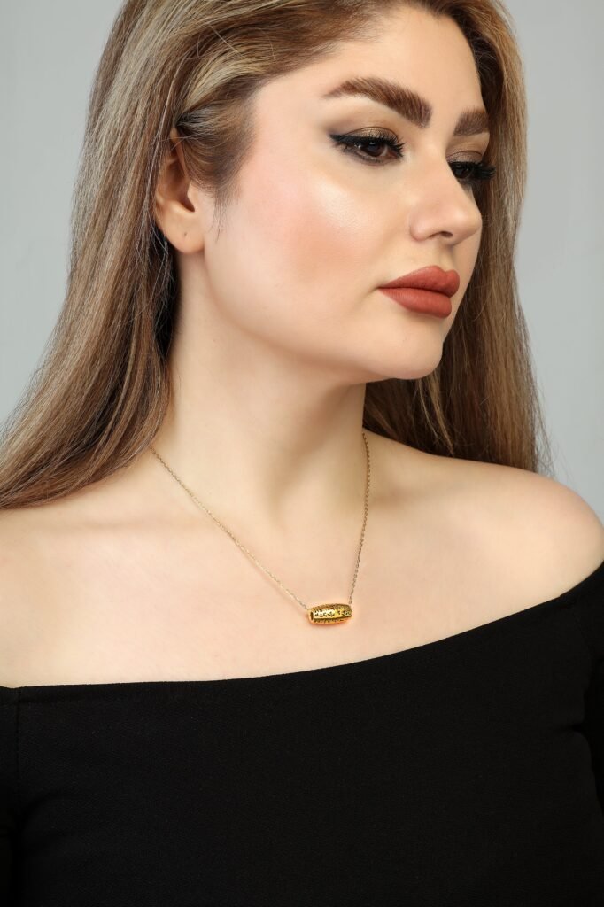 Handmade Gold plated Silver Necklace The Great Cyrus Cylinder