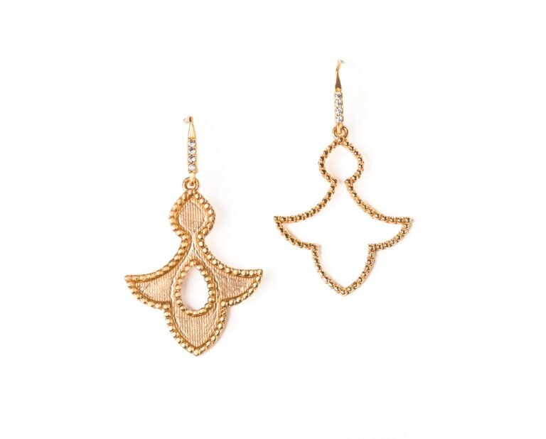 Handmade Bronze Set (Earrings & necklace), Gol Khataei