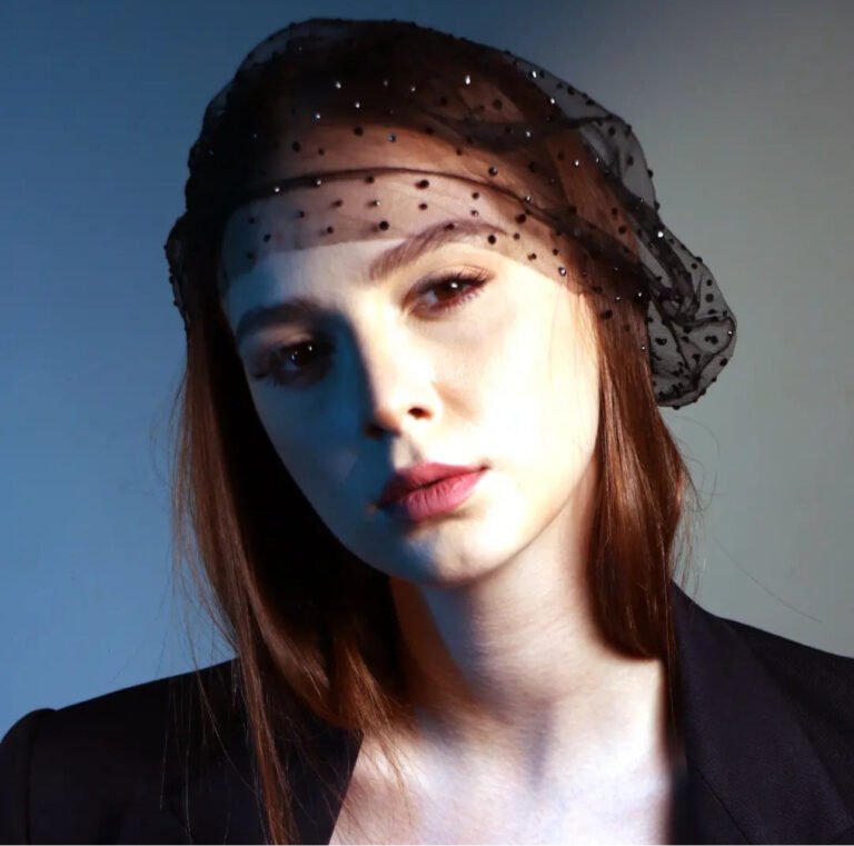Handmade Tulle Hat with Heat-Set Embellished Stones