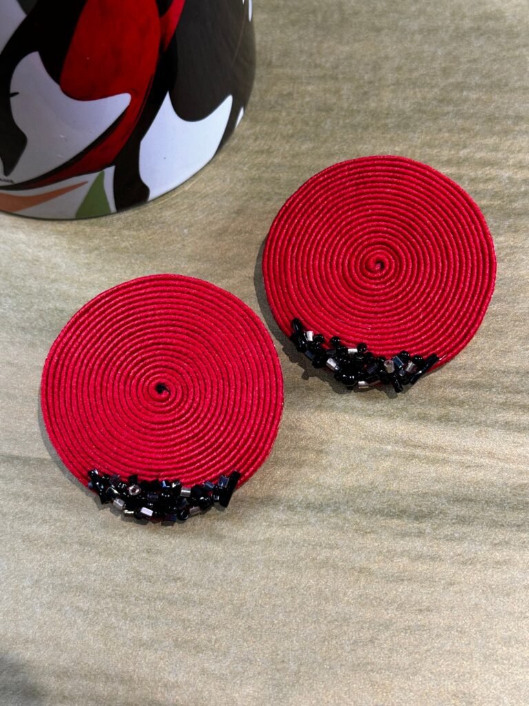 Yalda Handmade Red Earrings