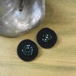 Handmade Black and Green Earrings