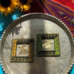 Square Earrings with Sama Dance Sign