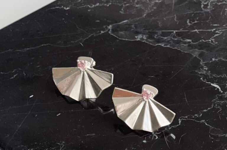 Silver Earrings with stone