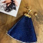 Bronze Gold plated Handmade embroidery Simorgh Earrings Suroor and Ghorur