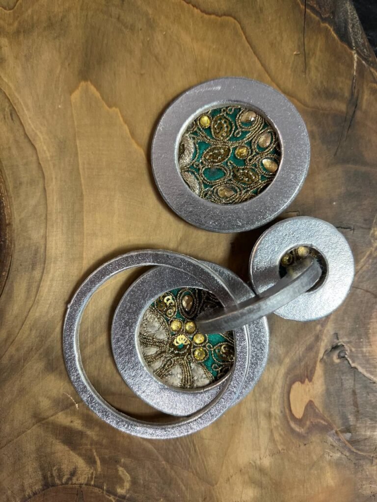 Papier-mâché Handmade Fabric Earrings – Dorab Aghigh