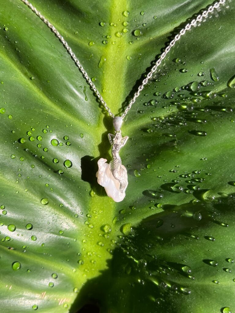 Silver Handmade Necklace with Pearl