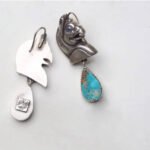 Handmade Silver Earrings with Torquoise Stone