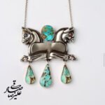 Handmade Silver Necklace with Torquoise Stone