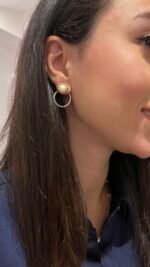 Bubble Earrings with Pearls - Image 3