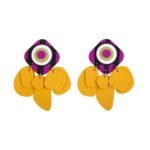 Khorshid Multicolor - Ochre Handmade Earrings