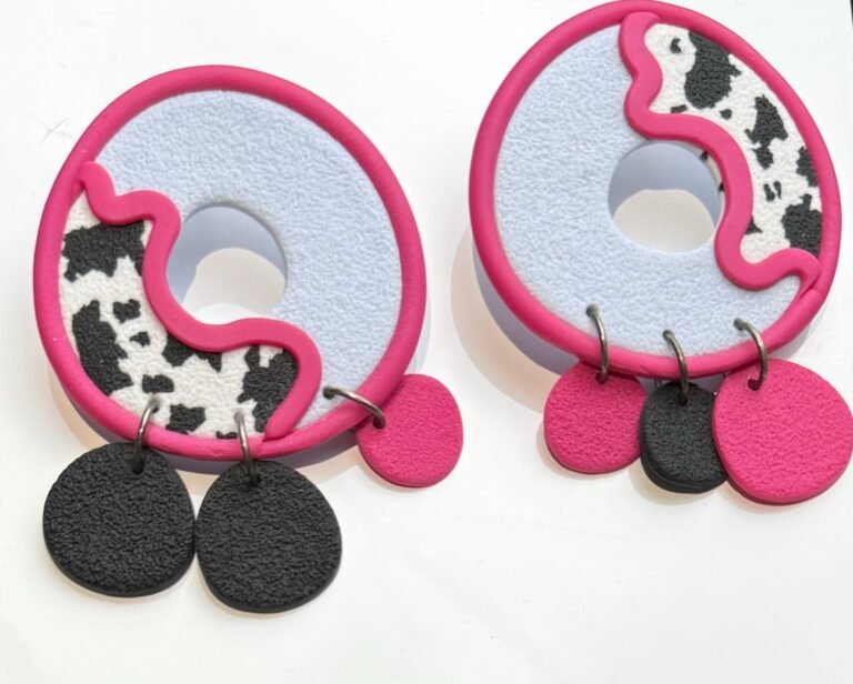 Moto Pink Handmade Earring