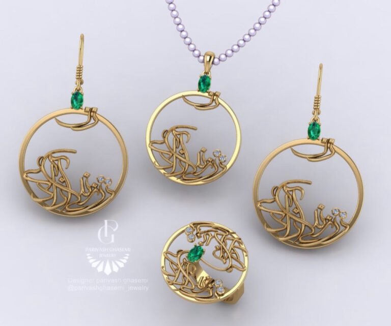 Handmade Gold Plated Silver set