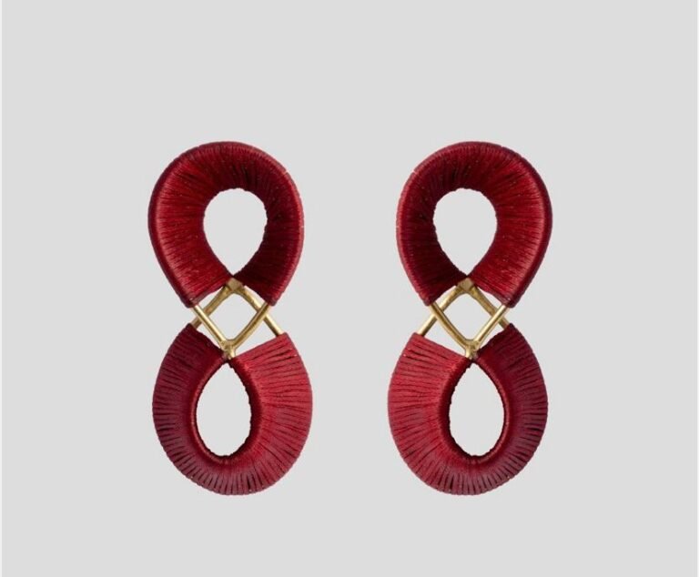 Behru Large Red Earrings