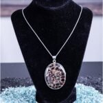 Silver pendent with natural stone