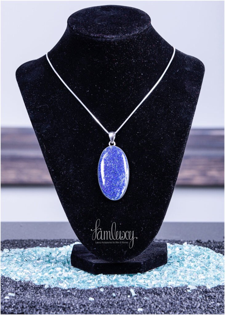 Silver pendent with natural stone