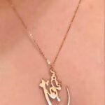 Gold plated Calligraphy Necklace , Tanha Tou beman