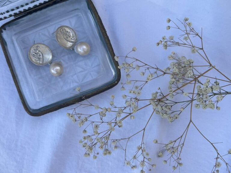 Silver Earrings With Pearl
