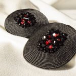 Handmade Black Square Earrings