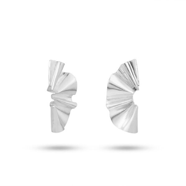 Folded Silver Earring