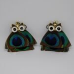 Feather Owl Earrings