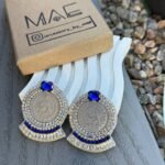 Samin Handmade Earrings (Pahlavi Coin with high Quality Stones)