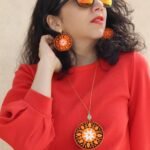 Handmade Baluchi Embroidery Necklace with Mirror Work – Adjustable Brass & Eco-Friendly Jewelry - Image 4