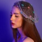 Hand-Embellished Tulle Hat with Sequin Details - Image 3